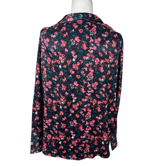 Something Navy Pink Rosebud Painterly Roses Top NWT Size XXL - Picture 5 of 9